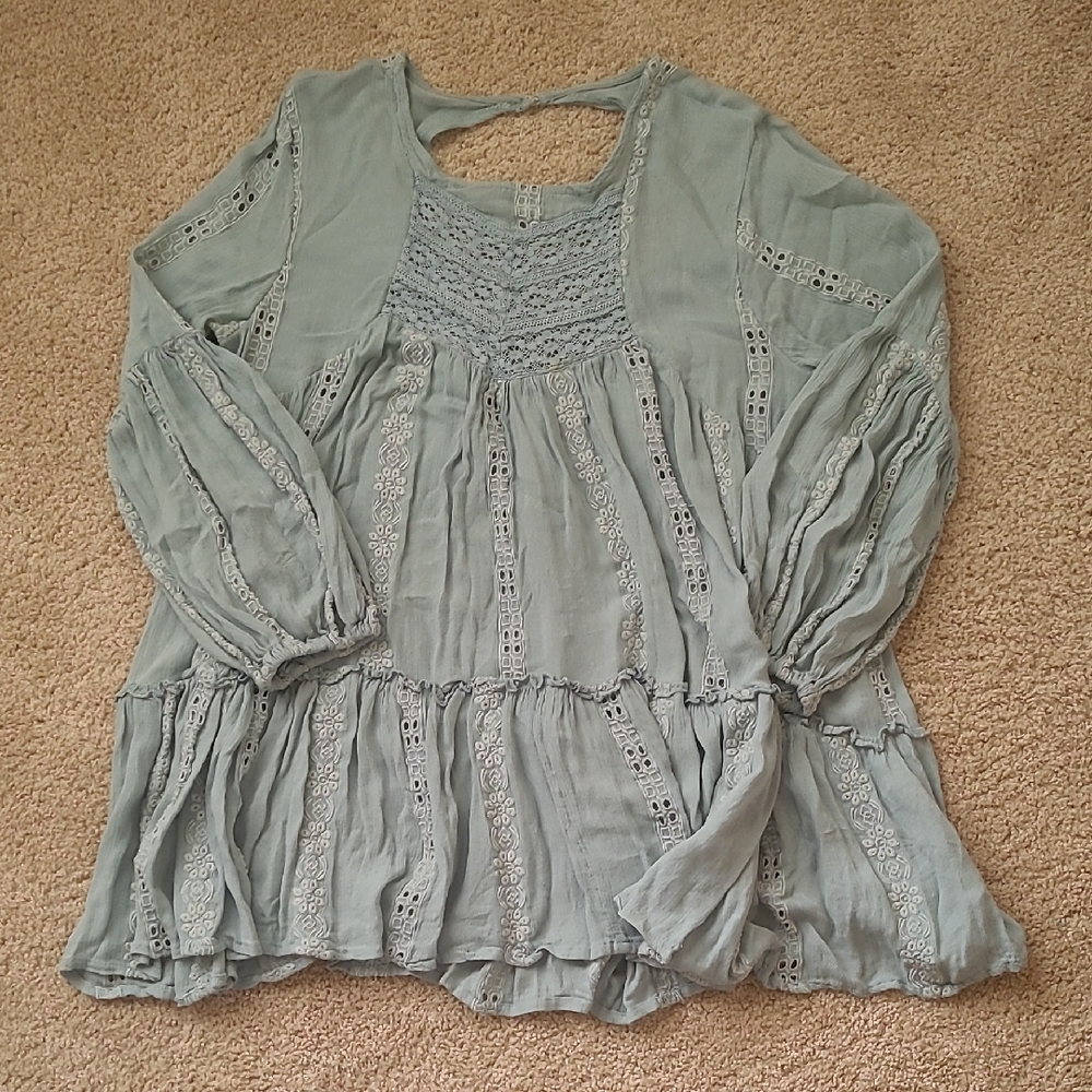 Muted Teal Free People Top/Mini Dress Size S